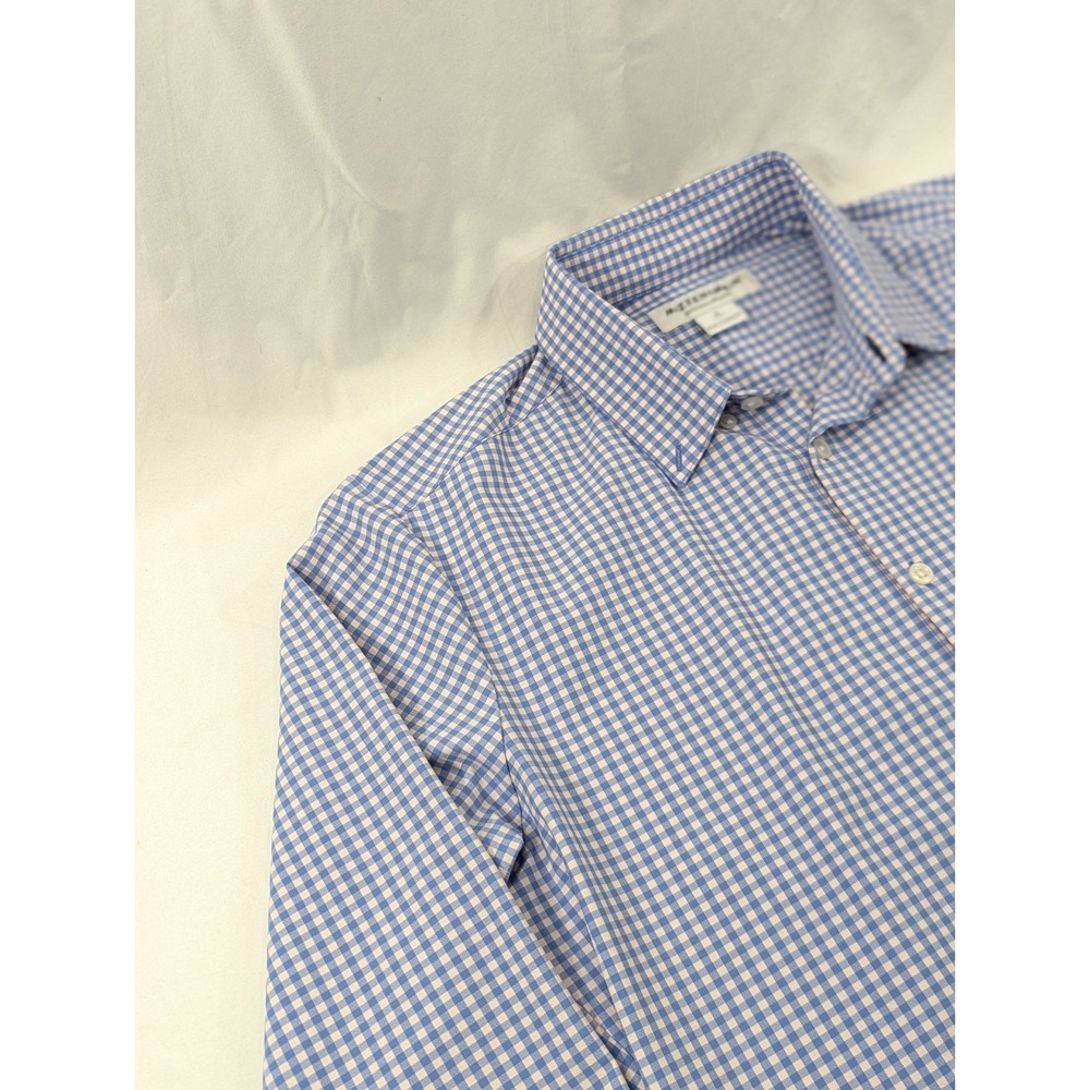 Mizzen+Main‎ Performance Button Up Shirt Mens Medium Trim Fit Plaid Long Sleeve - Picture 2 of 9